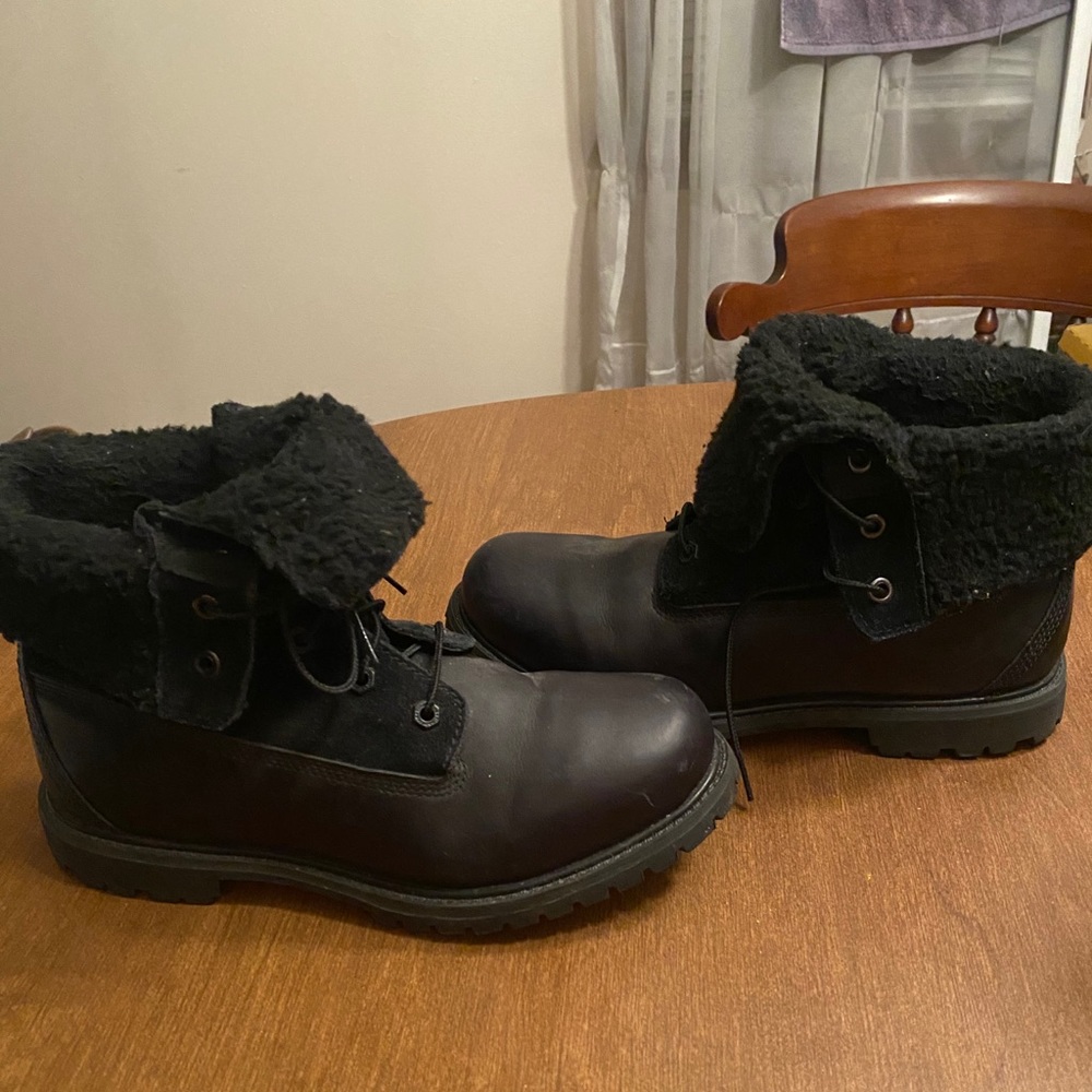 Timberland Woman’s Black FoldDown( 9USA/UK7)Boots